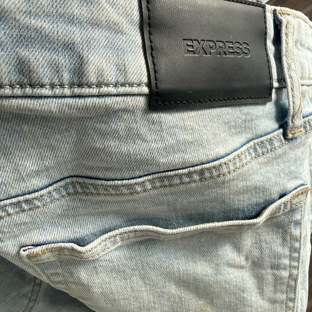 Express Sky Blue Men's Jeans Slim Straight 30x32